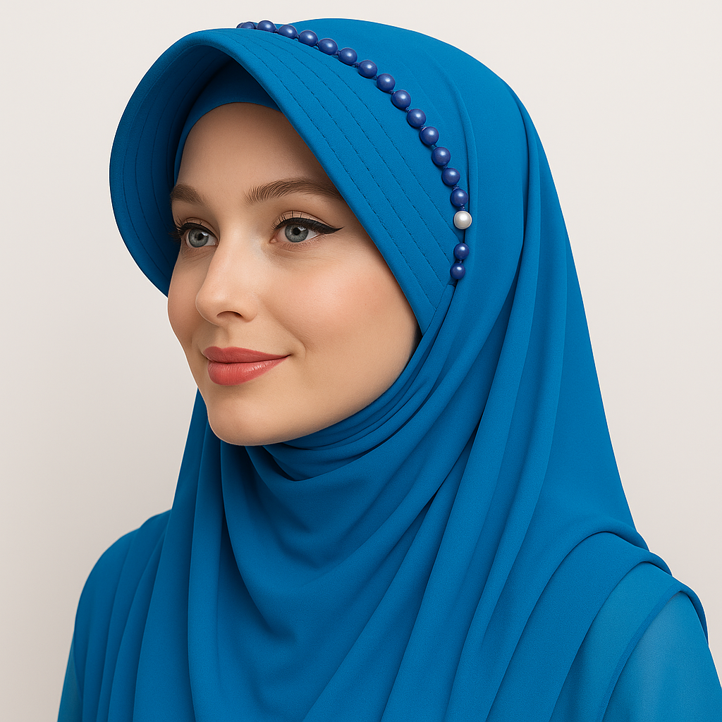 Pearls Hijab with Sun Protection(P-Cap Style)