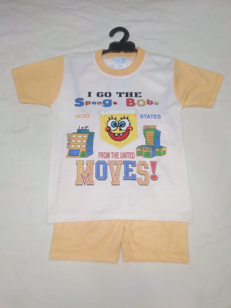 SPONG BOB Shirt and Short (Orange)