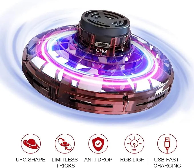 Flying Spinner Mini Drone, Mini Flying Ball Toys with 360° Rotating