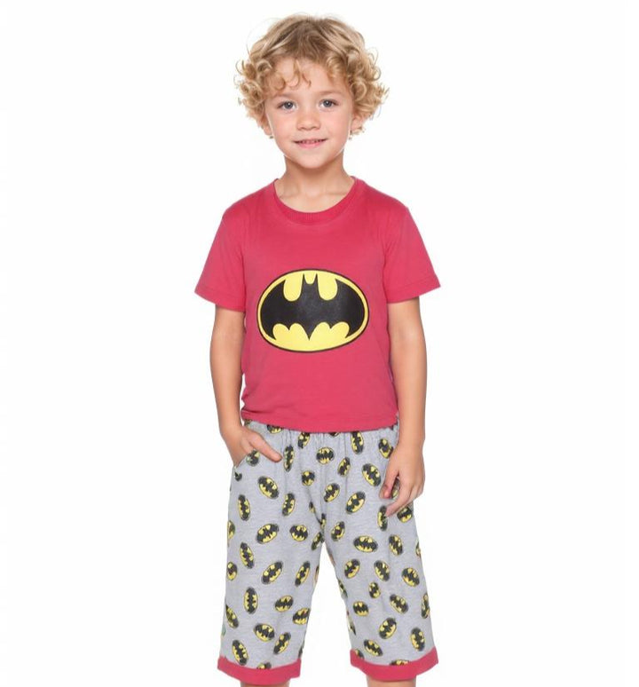 Batman Shirt and Short Blue (Red)