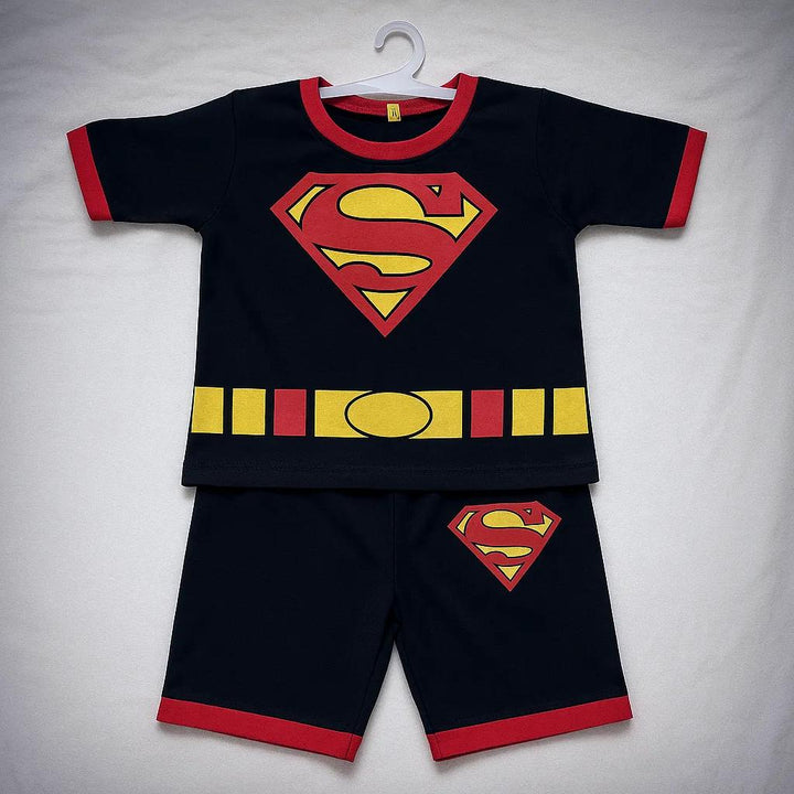 Superman Shirt and Short Blue (Black)