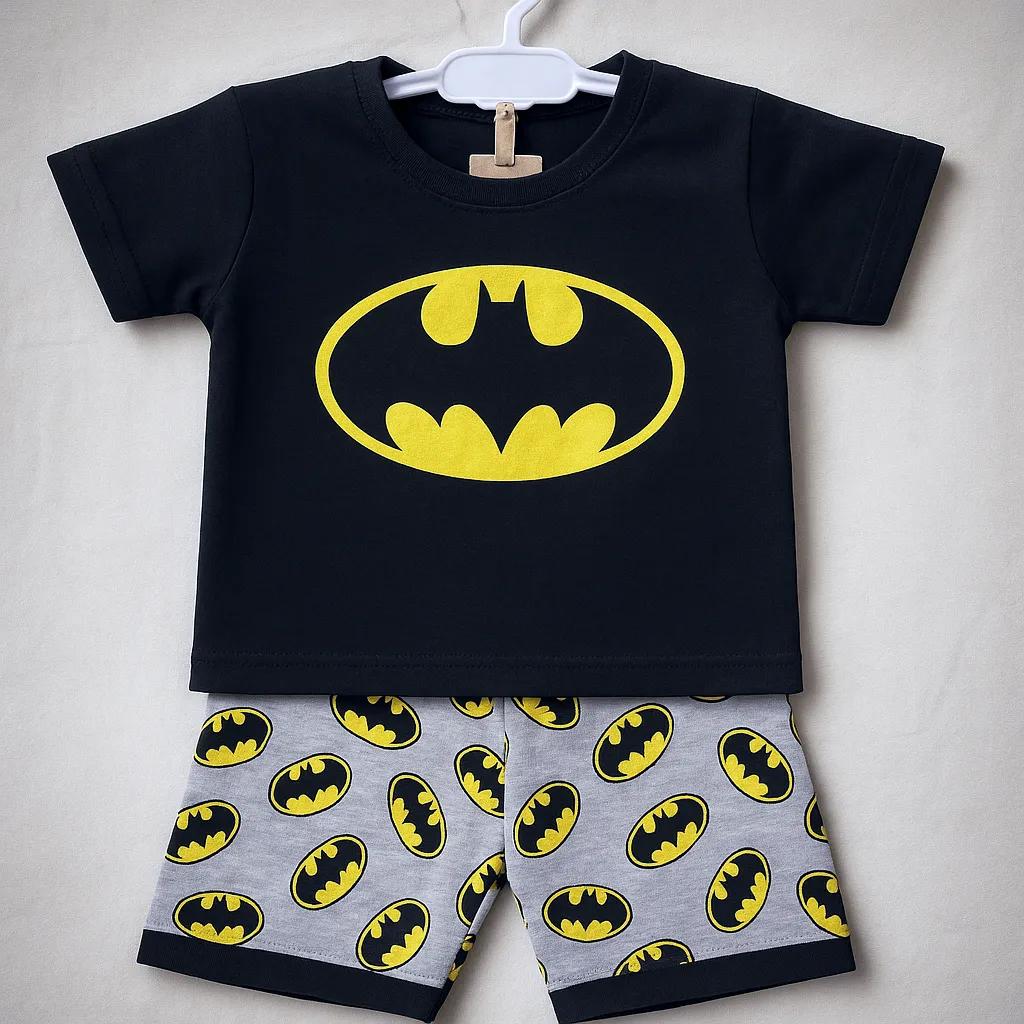 Batman Shirt and Short Blue (Black)