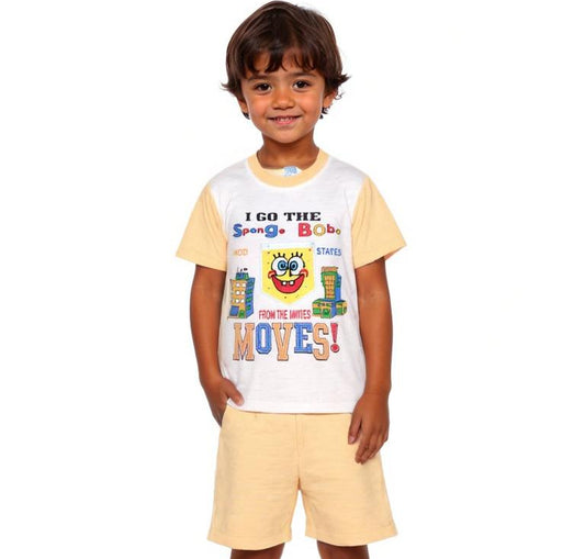 SPONG BOB Shirt and Short (Orange)