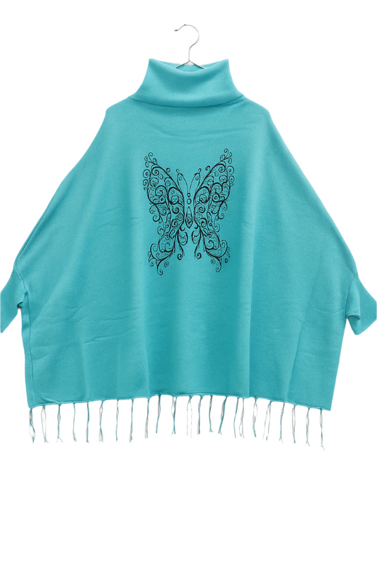 Stylish Winter Printed Poncho for Woman and Girls