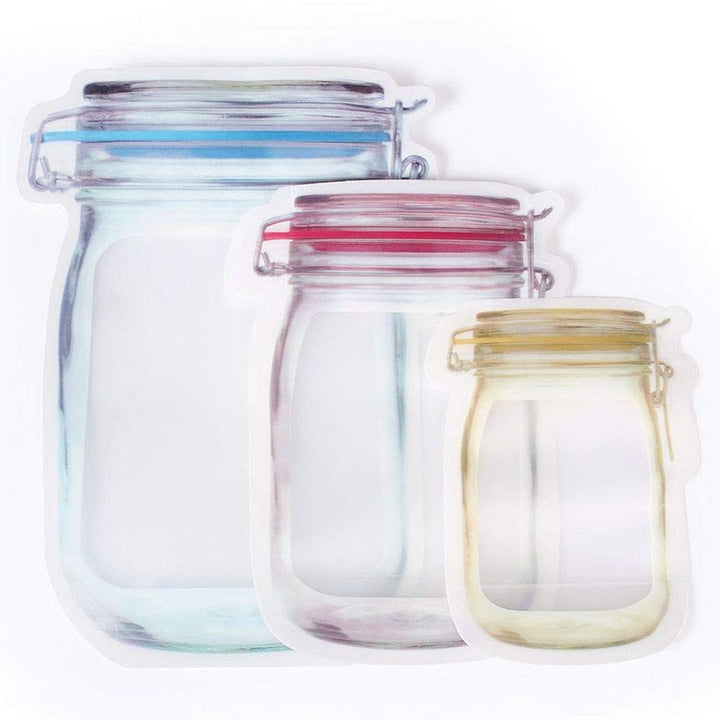 Transparent Jar Bottles Shaped Bags for Biscuit Cookies Snacks Food Containers Waterproof, Food Seal Storage Plastic Bag