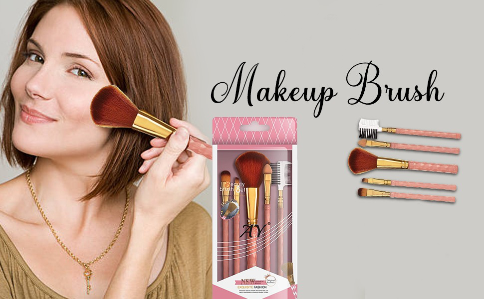 Beauty Makeup Brush Set High Quality NEW EXQUISITE FASHION COSMETIC BRUSH 5 Brushes