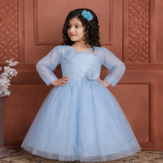 Light Blue Glitter Party Dress