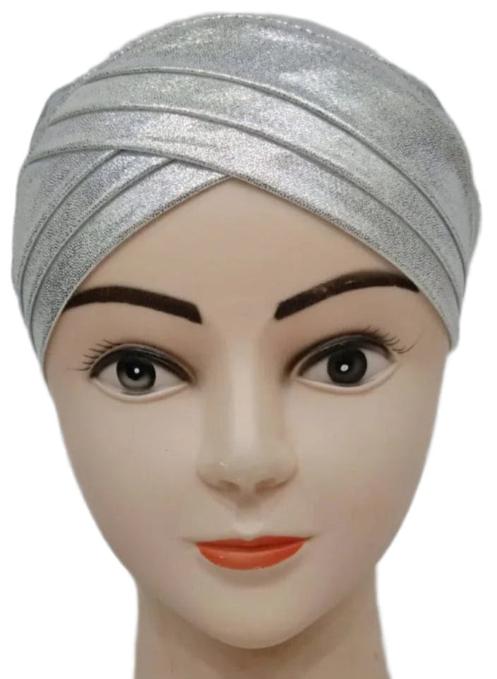 Hijab Cap 3 Layer Silver
