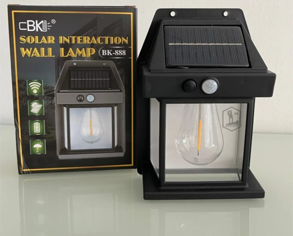 Solar Charge Motion Sensor Water Proof Wall Lamp