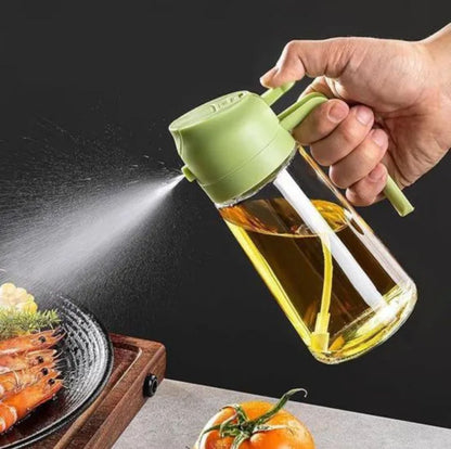 2 in 1 Oil Bottle – Oil Spray Bottle & Oil Dispenser