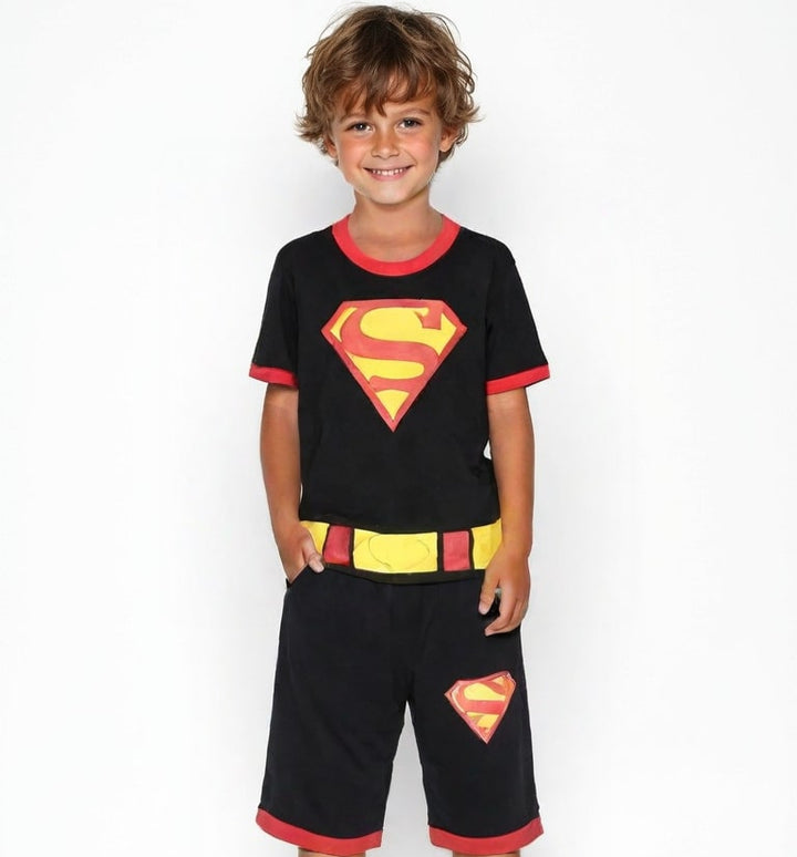 Superman Shirt and Short Blue (Black)