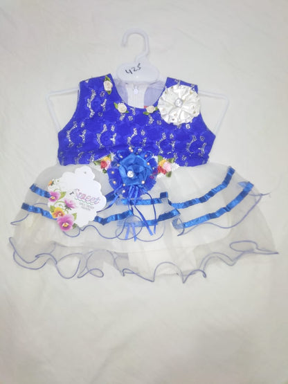 Net Frock Blue