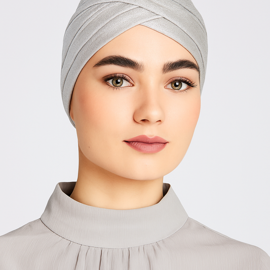 Hijab Cap 3 Layer Silver