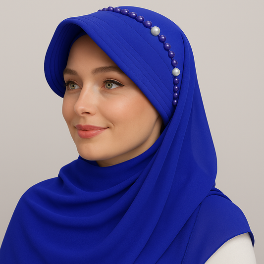 Pearls Hijab with Sun Protection(P-Cap Style)