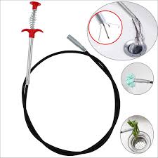 Stainless Steel Sink Pipeline Cleaner with 4 claws Drain Opener Wire Drain Snake