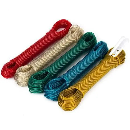 Wet Cloth Laundry Rope Pvc Coated Metal Cloth Drying Wire 20 Metres