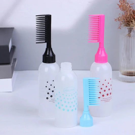 Hair Oil Bottle with Comb