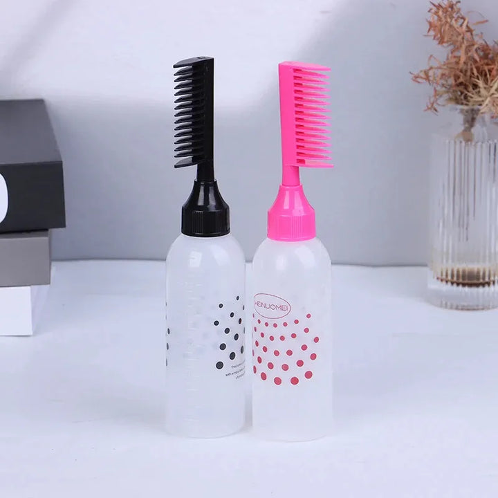 Hair Oil Bottle with Comb