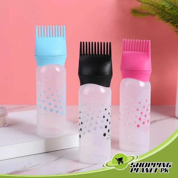 Hair Oil Bottle with Comb