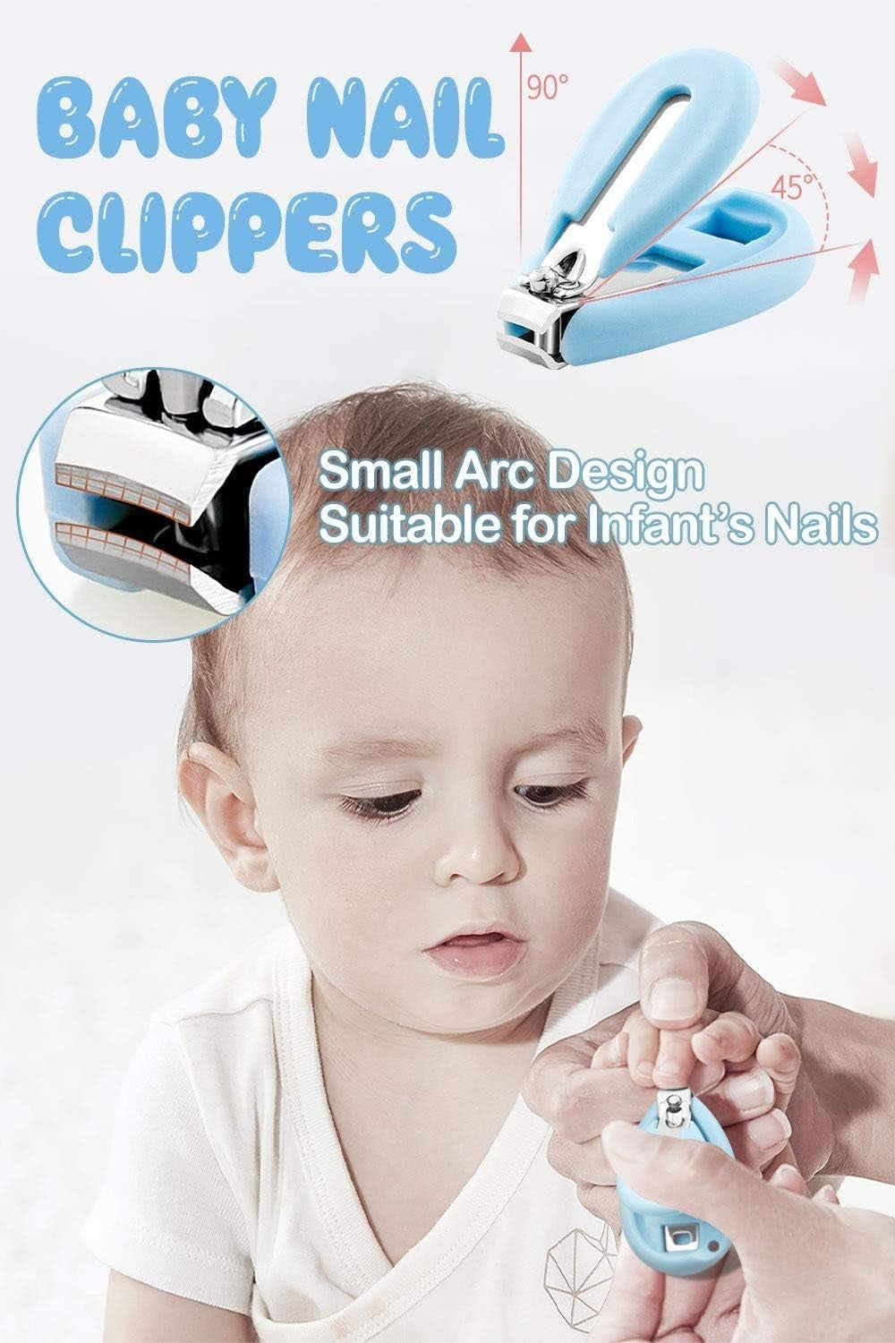 4Pcs Baby Manicure Kit – Nail Clipper, Safety Scissors, Nail Trimmer & File