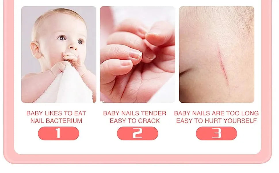4Pcs Baby Manicure Kit – Nail Clipper, Safety Scissors, Nail Trimmer & File