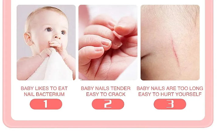4Pcs Baby Manicure Kit – Nail Clipper, Safety Scissors, Nail Trimmer & File