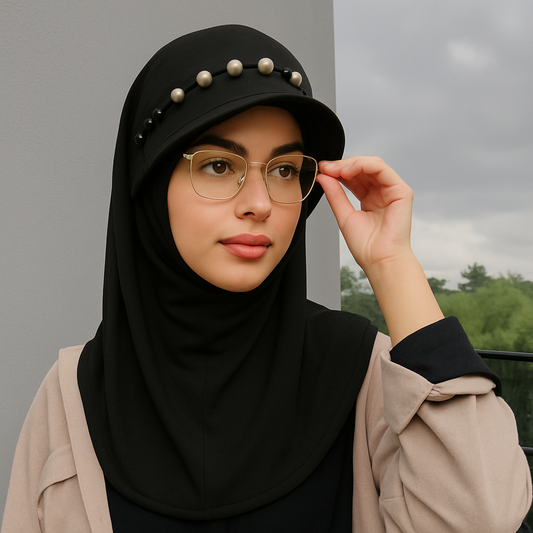 Pearls Hijab with Sun Protection(P-Cap Style)