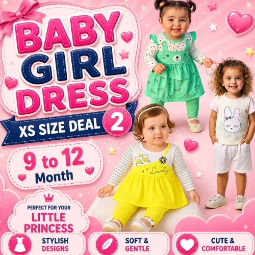 XS-9 to 12 Month Baby Dress Pack of 3 Deal 2 - Product Image