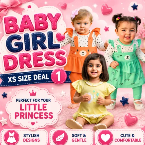 XS-9 to 12 Month Baby Dress Pack of 3 Deal 1 - Product Image