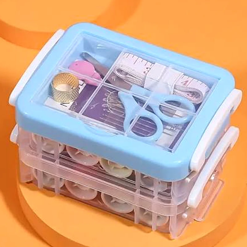 1Pcs Transparent 3 Layer Sewing Kit - Product Image