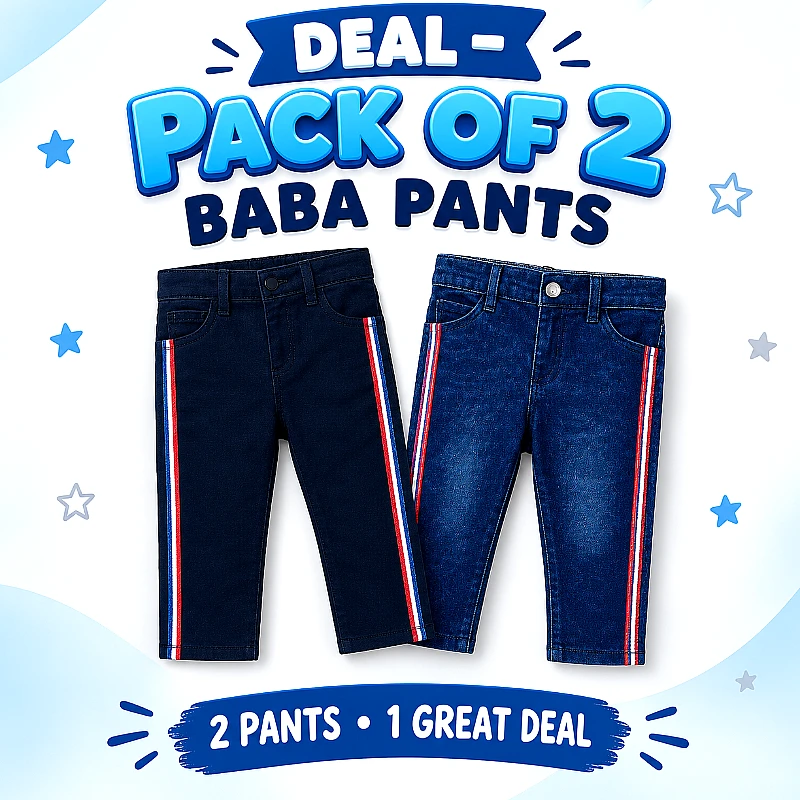 Baba Jeans Deal Pack of 2 Size 18, 20 22 Inch - Product Image