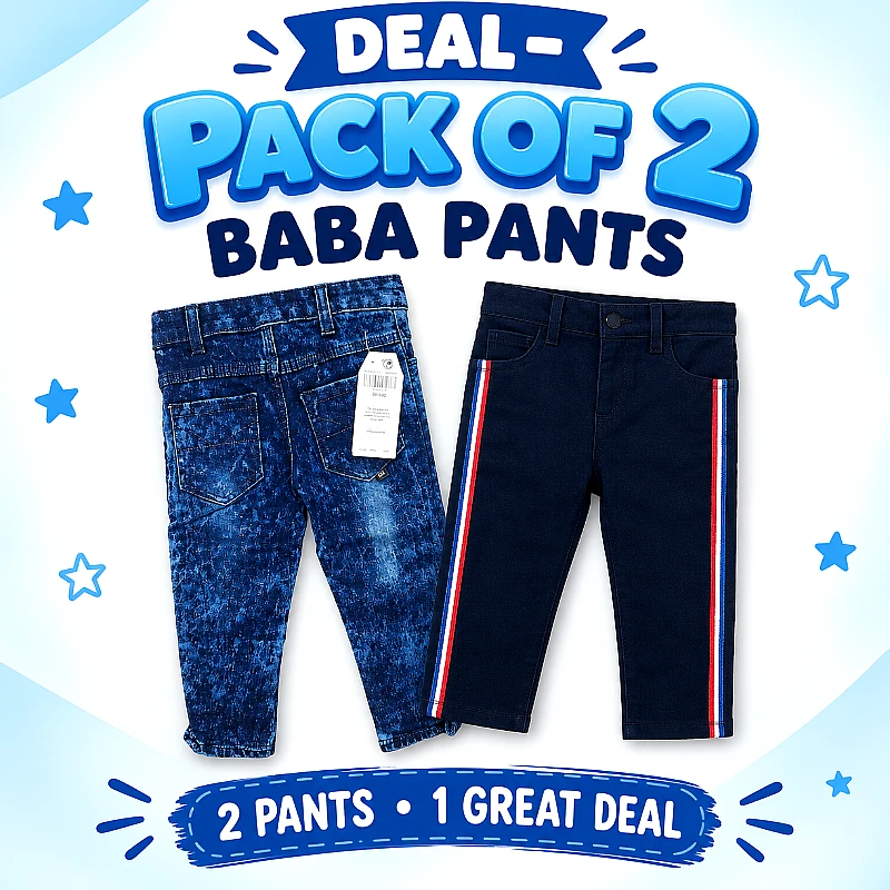 Baba Jeans Deal Pack of 2 Size 20 (3 to 4 Yrs) - Product Image