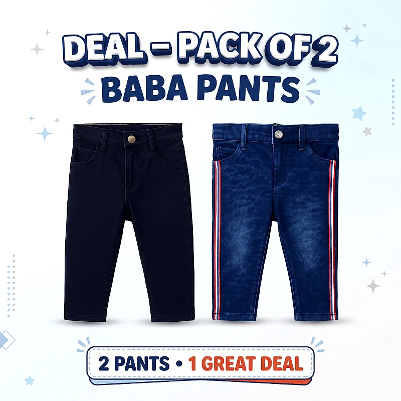 Baba Jeans Deal Pack of 2 size 22 inch 5 to 6 yrs - Product Image