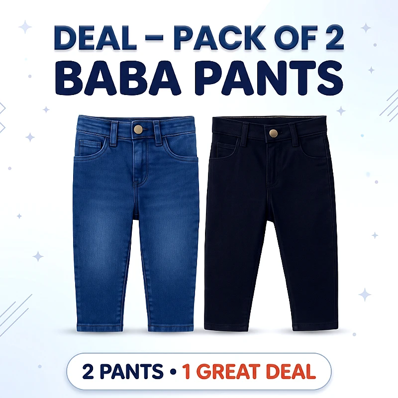 Baba Jeans Deal Pack of 2 Size 24 Icnh 7 years - Product Image