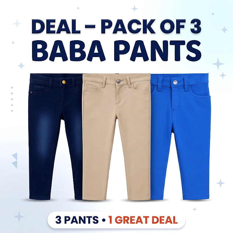Baba Jeans Deal Size 32 Pack of 3 11 years - Product Image