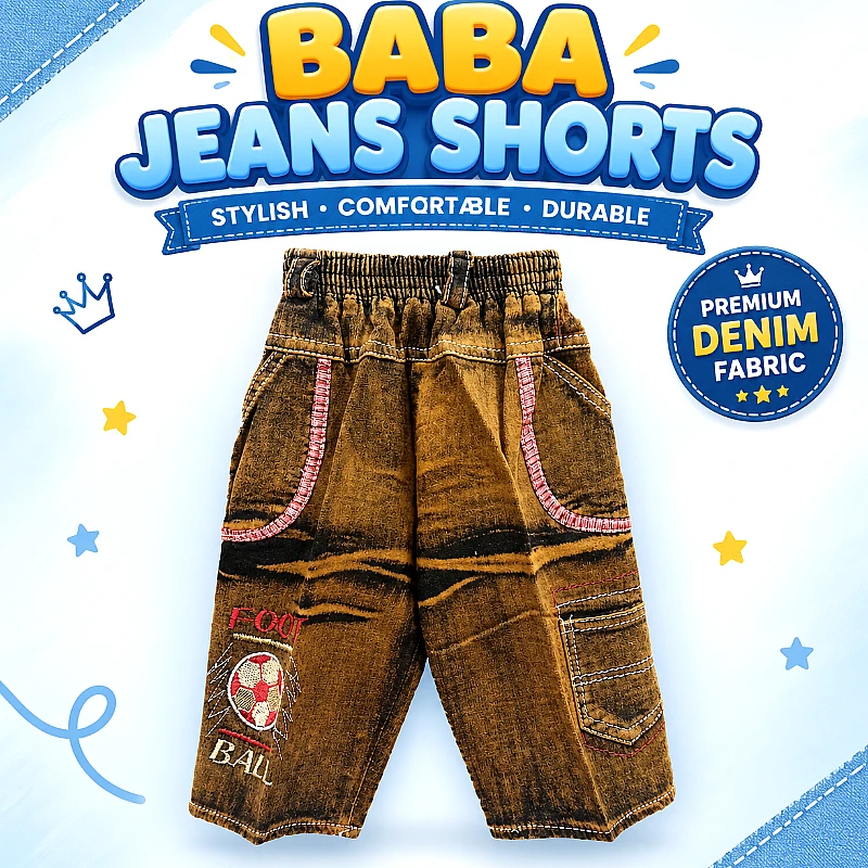 Baba Short Jeans Stuff Size 20 Inch (6Yrs) - Product Image