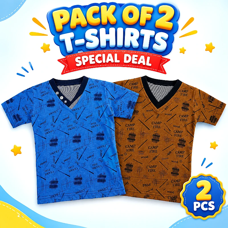 Baba T Shirt Medium Size ( 2 to 3 years) Pack of 2 - Product Image