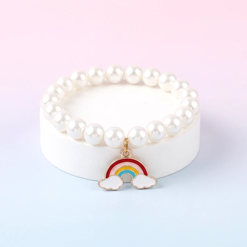 Baby Bracelet With Rainbow Charm (1 to 7 Years) - Product Image