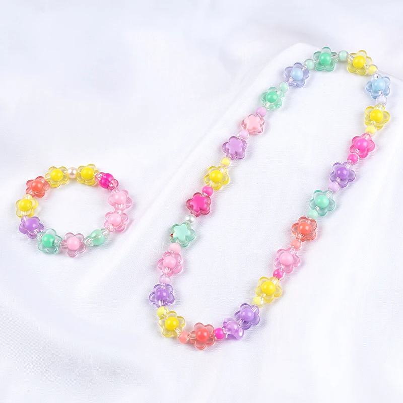 Baby Two Tone Flower Bead Set (1 to 8 Yrs) - Product Image