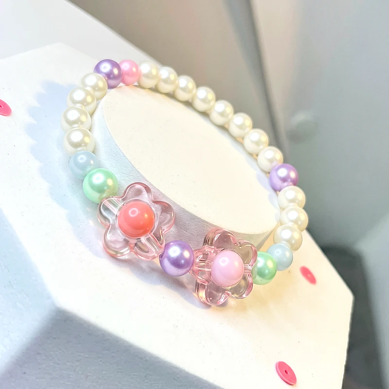 Multi Bead Bracelet Two Tone Flower (1 to 5 Yrs) - Product Image