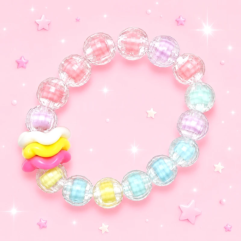 Tow Tone Multi Color Beads Bracelet (1 to 5 Yrs) - Product Image