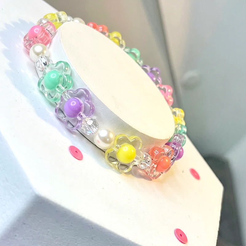 two tone flower Beads Bracelet (1 to 5 Years)  - Product Image